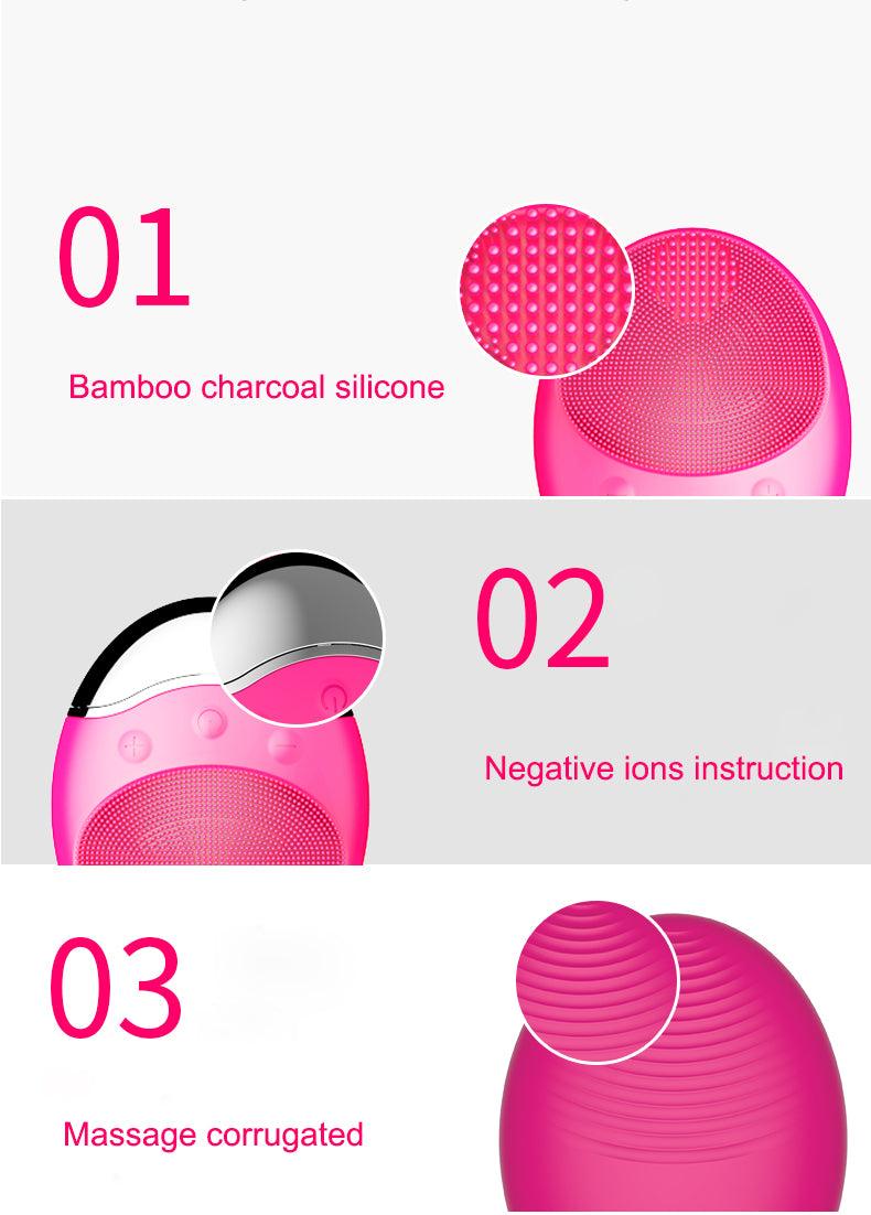 Electric Face Cleaner Sonic Silicone Facial Cleansing Brush